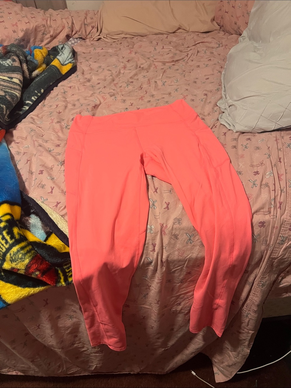 Fabletics Coral-Pink High-Rise Leggings